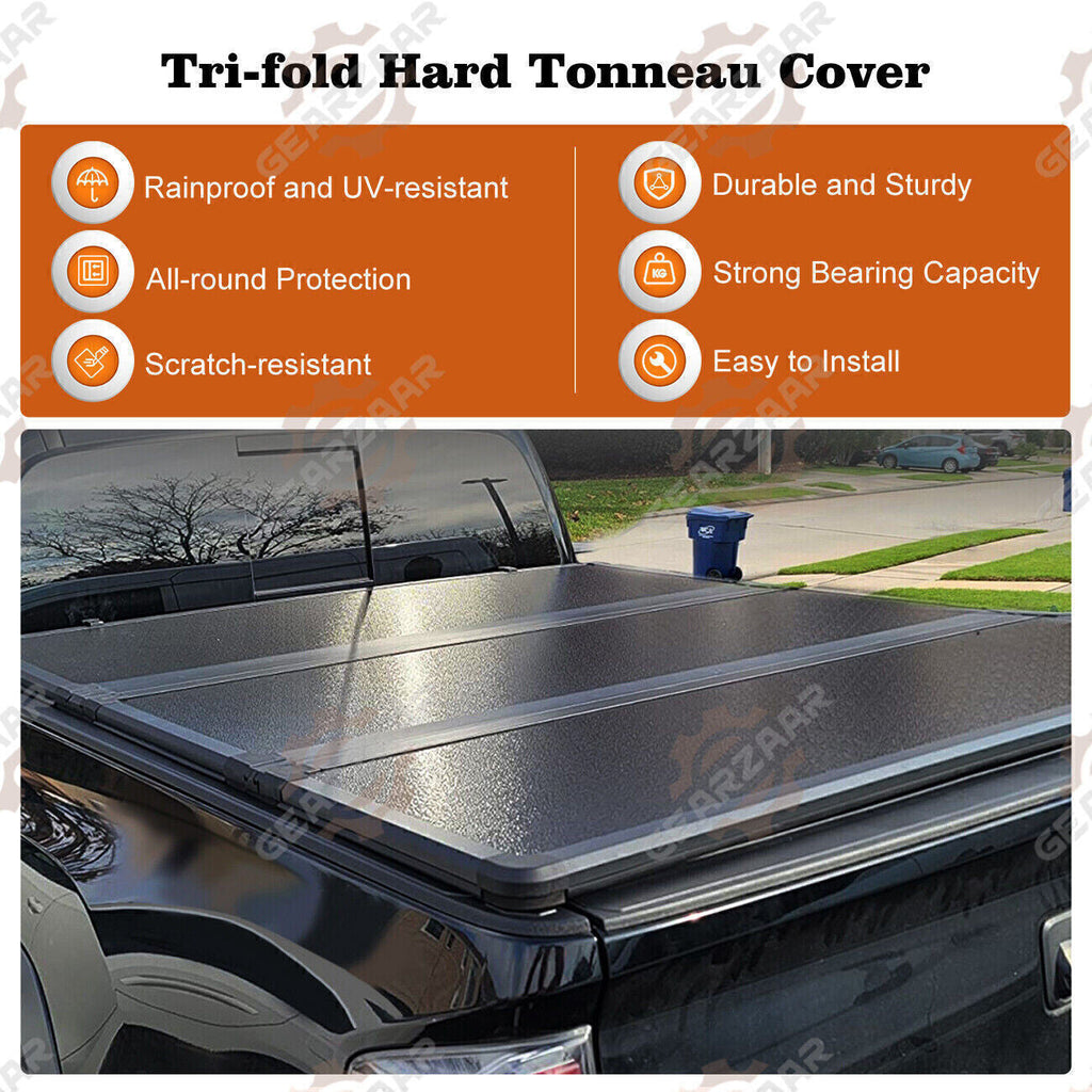 2015-2024 Ford F-150 5.5-Foot Bed Hard Tri-Fold Tonneau Cover