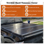 2015-2024 Ford F-150 5.5-Foot Bed Hard Tri-Fold Tonneau Cover