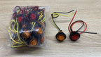 20x 3/4" Marker Lights LED Truck Trailer Round Side Bullet Light Amber &Red Lamp