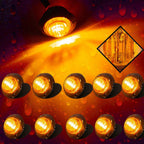20x 3/4" Marker Lights LED Truck Trailer Round Side Bullet Light Amber &Red Lamp