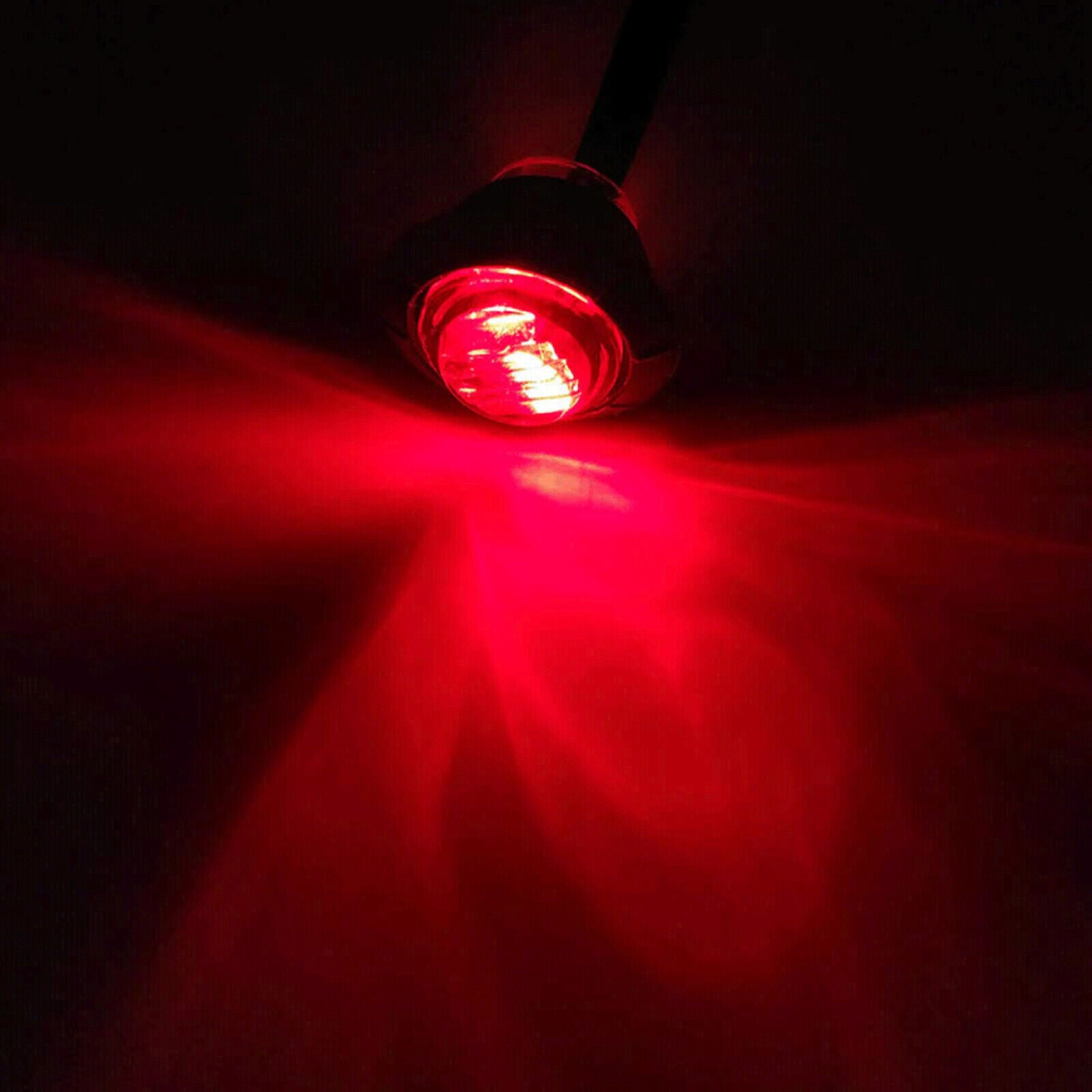 20x 3/4" Marker Lights LED Truck Trailer Round Side Bullet Light Amber &Red Lamp