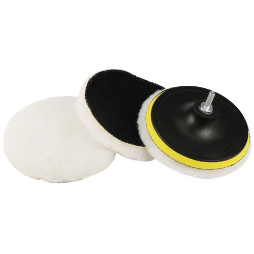5PCS 6" Buffing Polishing Pad Wool Wheel Mop Kit For Car Polisher Drill Adapter!