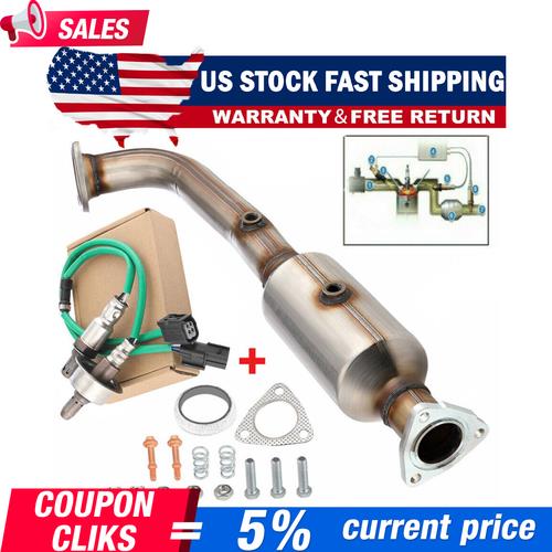 CATALYTIC CONVERTER w/O2 Sensor Up &Downstream FOR 2007 2008 09 HONDA CR-V 2.4L