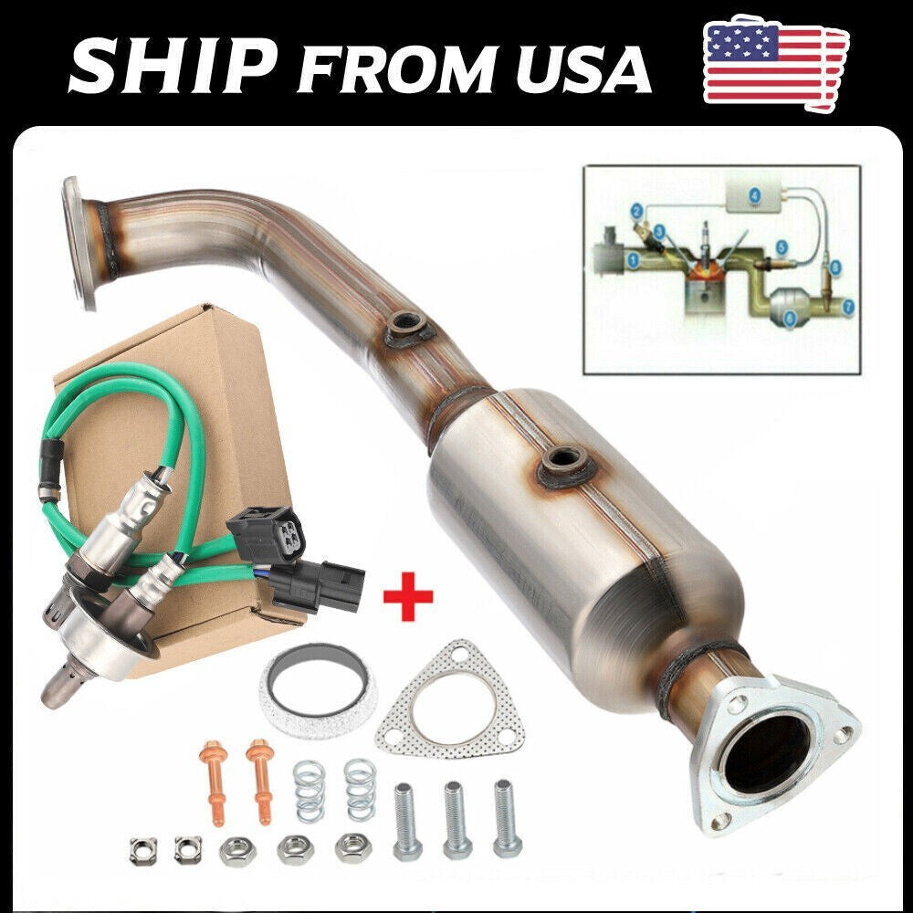 CATALYTIC CONVERTER w/O2 Sensor Up &Downstream FOR 2007 2008 09 HONDA CR-V 2.4L