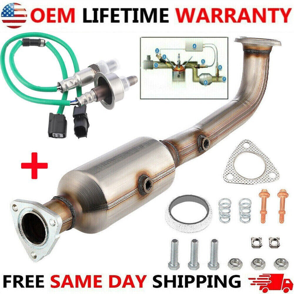 CATALYTIC CONVERTER w/O2 Sensor Up &Downstream FOR 2007 2008 09 HONDA CR-V 2.4L