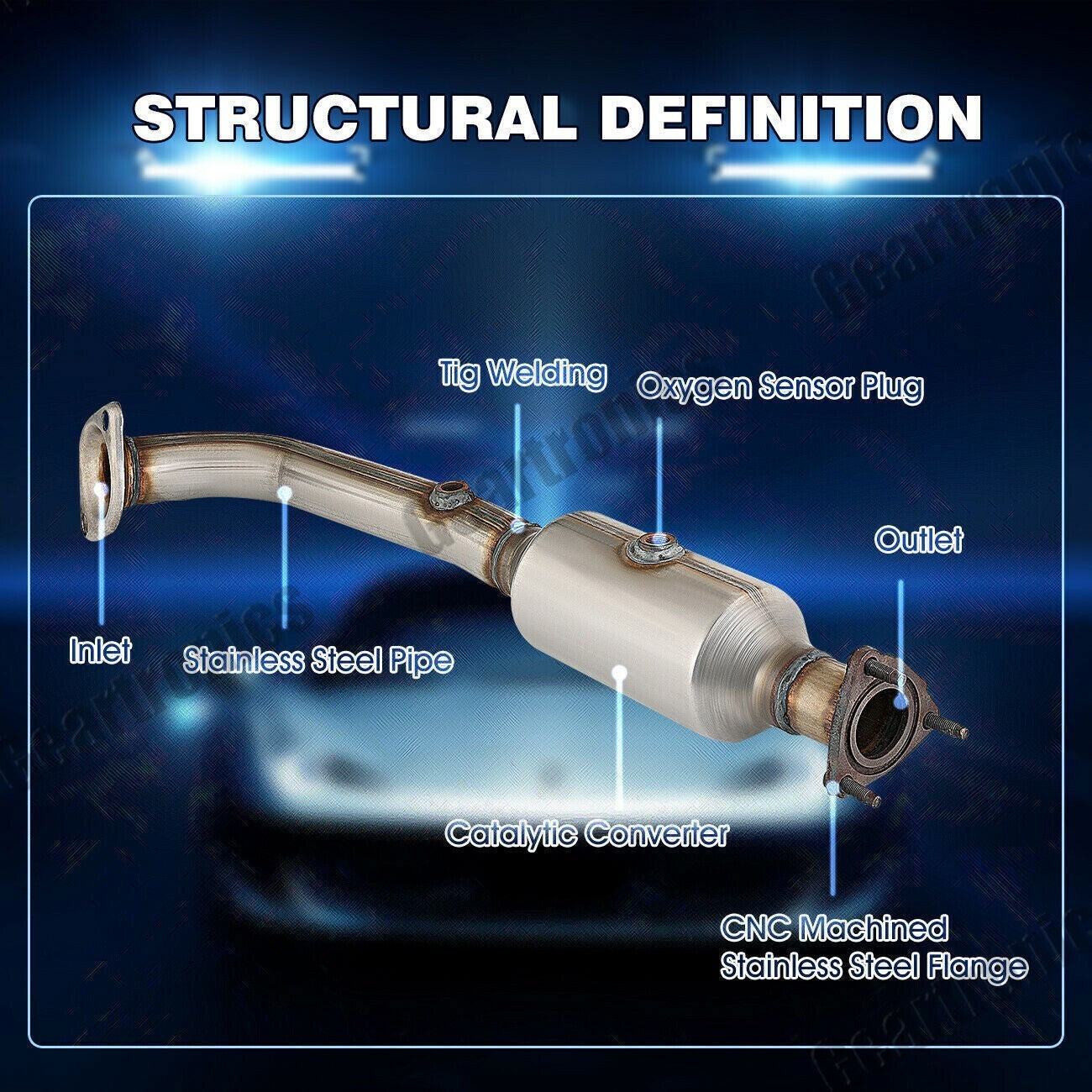 CATALYTIC CONVERTER w/O2 Sensor Up &Downstream FOR 2007 2008 09 HONDA CR-V 2.4L