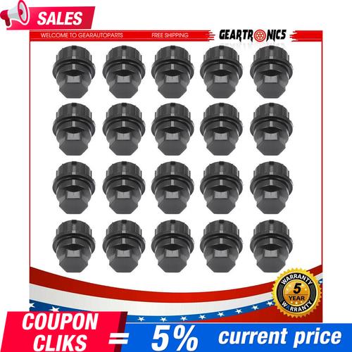 20PCS Black Plastic Wheel Lug Nut Caps Replace Kits For GM 9593028 9593228*