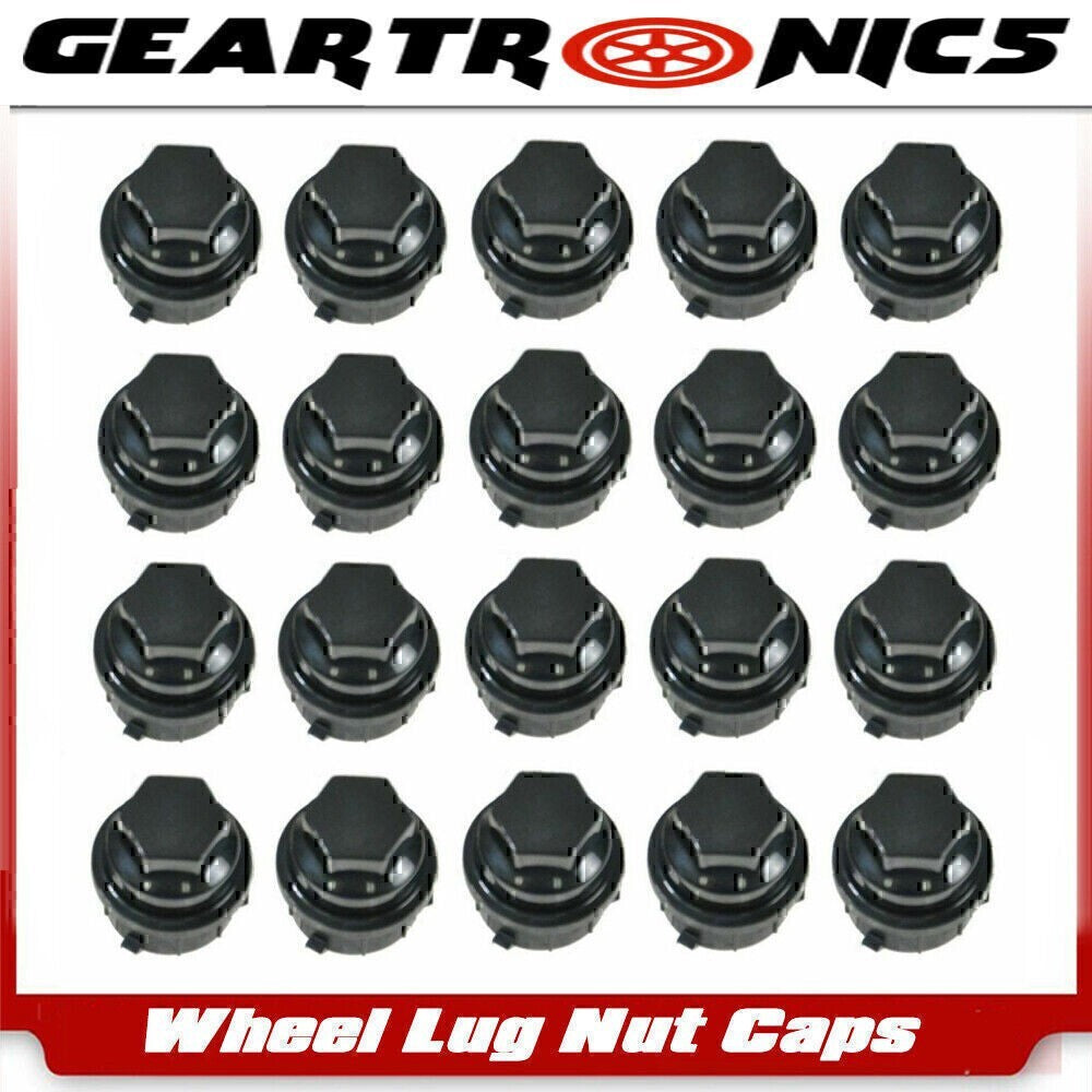 20PCS Black Plastic Wheel Lug Nut Caps Replace Kits For GM 9593028 9593228*