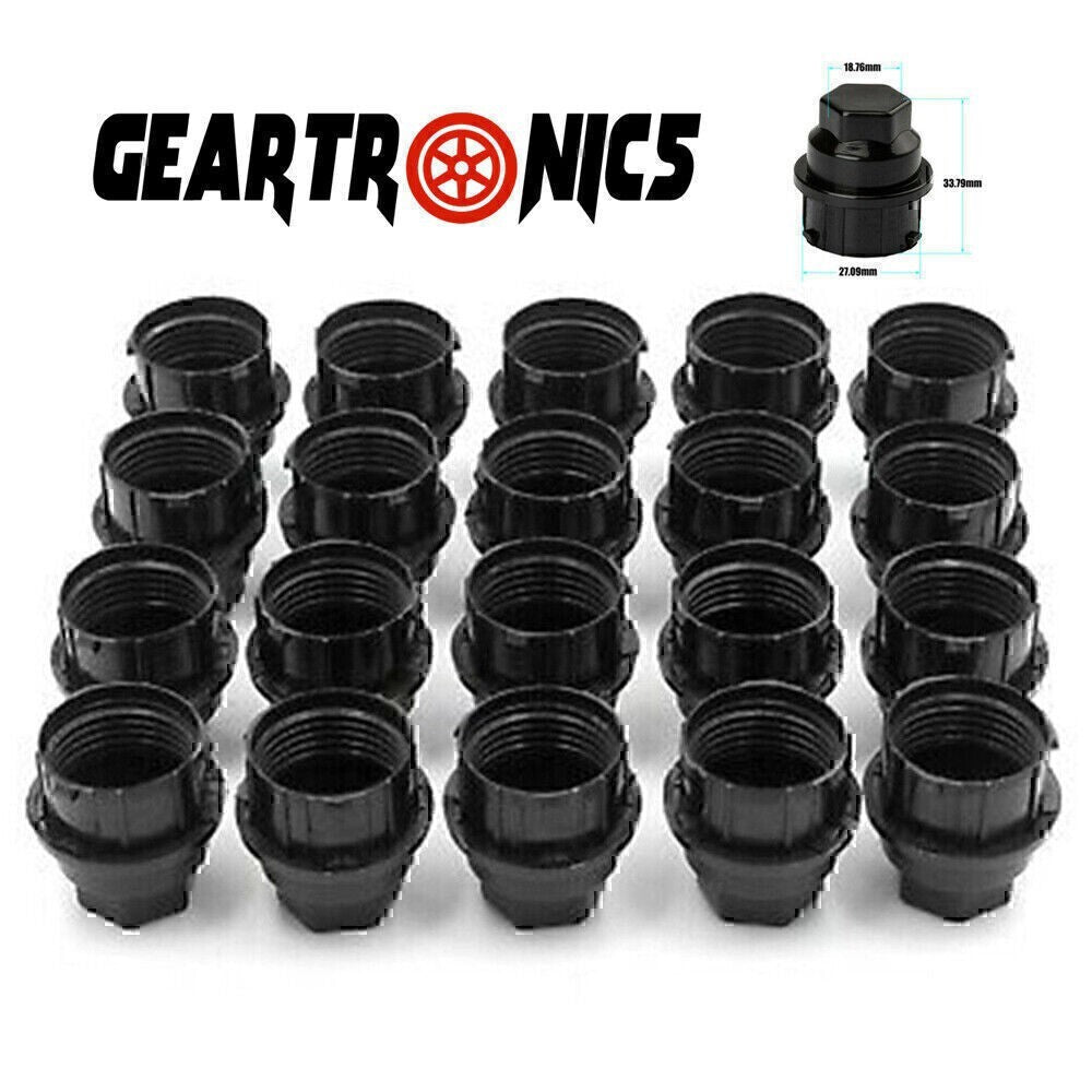20PCS Black Plastic Wheel Lug Nut Caps Replace Kits For GM 9593028 9593228*