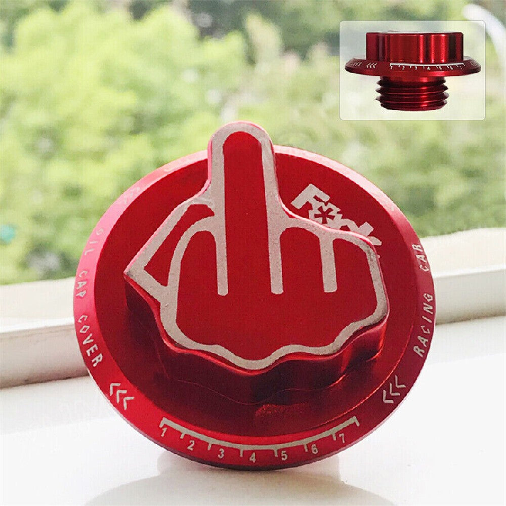 JDM For Honda Acura Screw- In Middle Finger Oil Filler Tank Cap Valve Cover Red