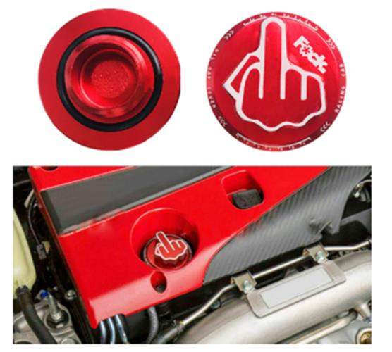 JDM For Honda Acura Screw- In Middle Finger Oil Filler Tank Cap Valve Cover Red