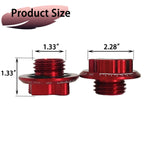 JDM For Honda Acura Screw- In Middle Finger Oil Filler Tank Cap Valve Cover Red