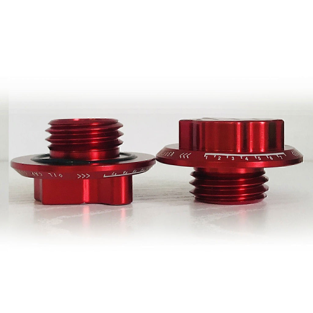 JDM For Honda Acura Screw- In Middle Finger Oil Filler Tank Cap Valve Cover Red