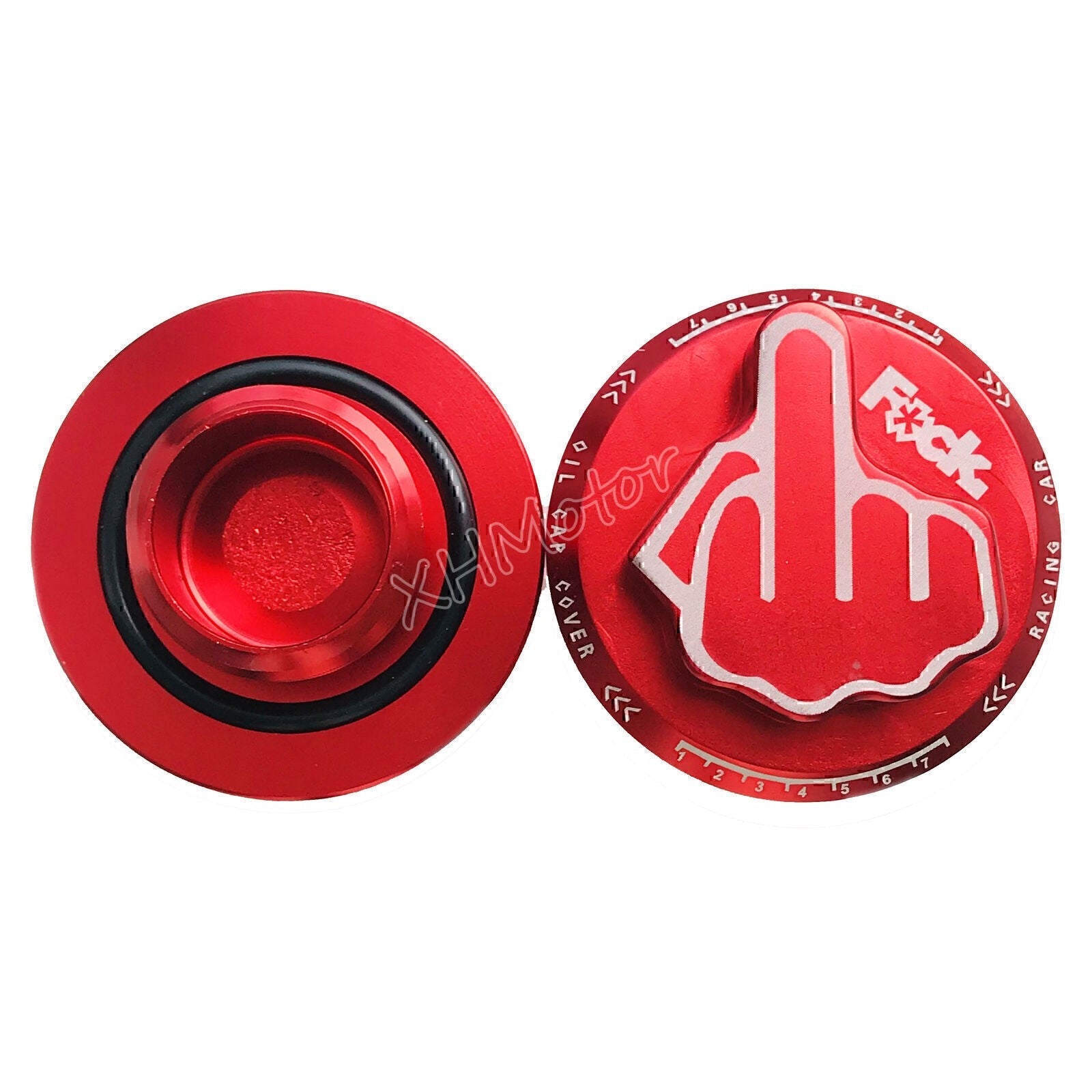 JDM For Honda Acura Screw- In Middle Finger Oil Filler Tank Cap Valve Cover Red