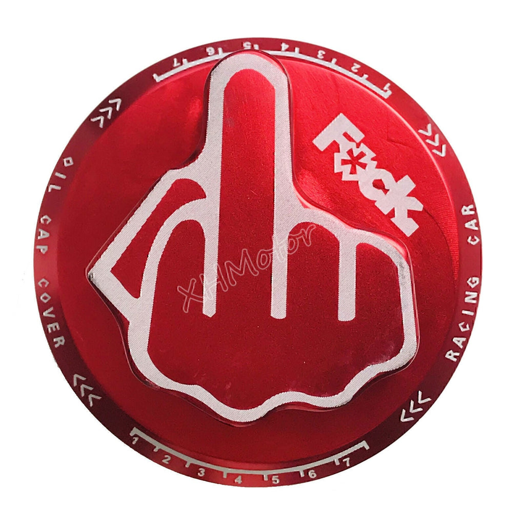 JDM For Honda Acura Screw- In Middle Finger Oil Filler Tank Cap Valve Cover Red