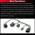 2x 25962806 Headlight Wiring Harness Fits 2007-2013 Chevrolet Silverado 2500 HD*