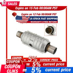 Weld-On 2.5" UNIVERSAL Three-way Catalytic Converter Cat US* Fast Shipping