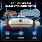 Weld-On 2.5" UNIVERSAL Three-way Catalytic Converter Cat US* Fast Shipping