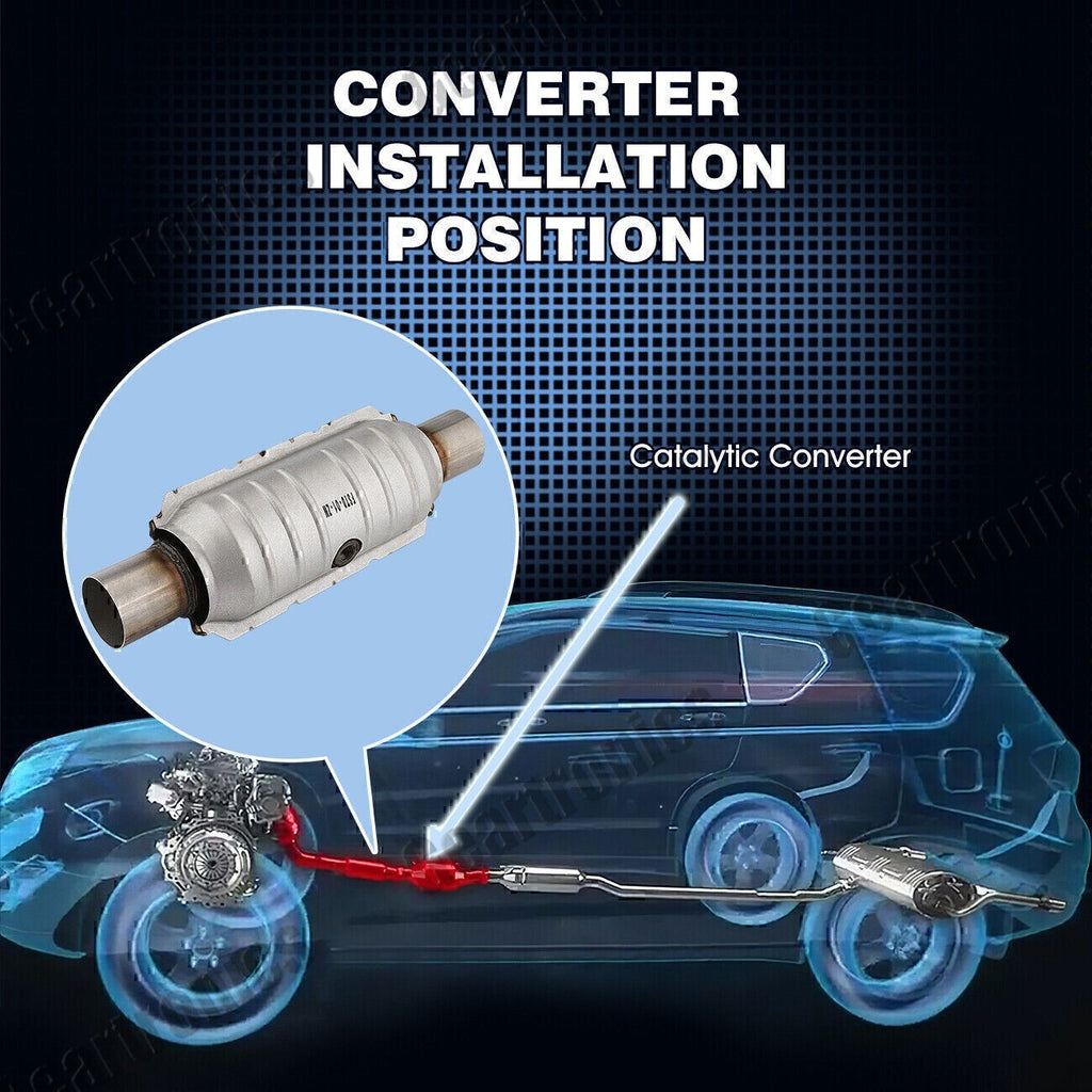 Weld-On 2.5" UNIVERSAL Three-way Catalytic Converter Cat US* Fast Shipping