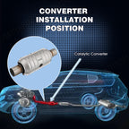 Weld-On 2.5" UNIVERSAL Three-way Catalytic Converter Cat US* Fast Shipping