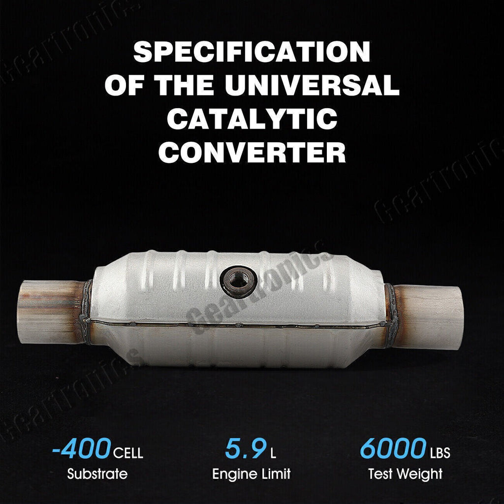 Weld-On 2.5" UNIVERSAL Three-way Catalytic Converter Cat US* Fast Shipping