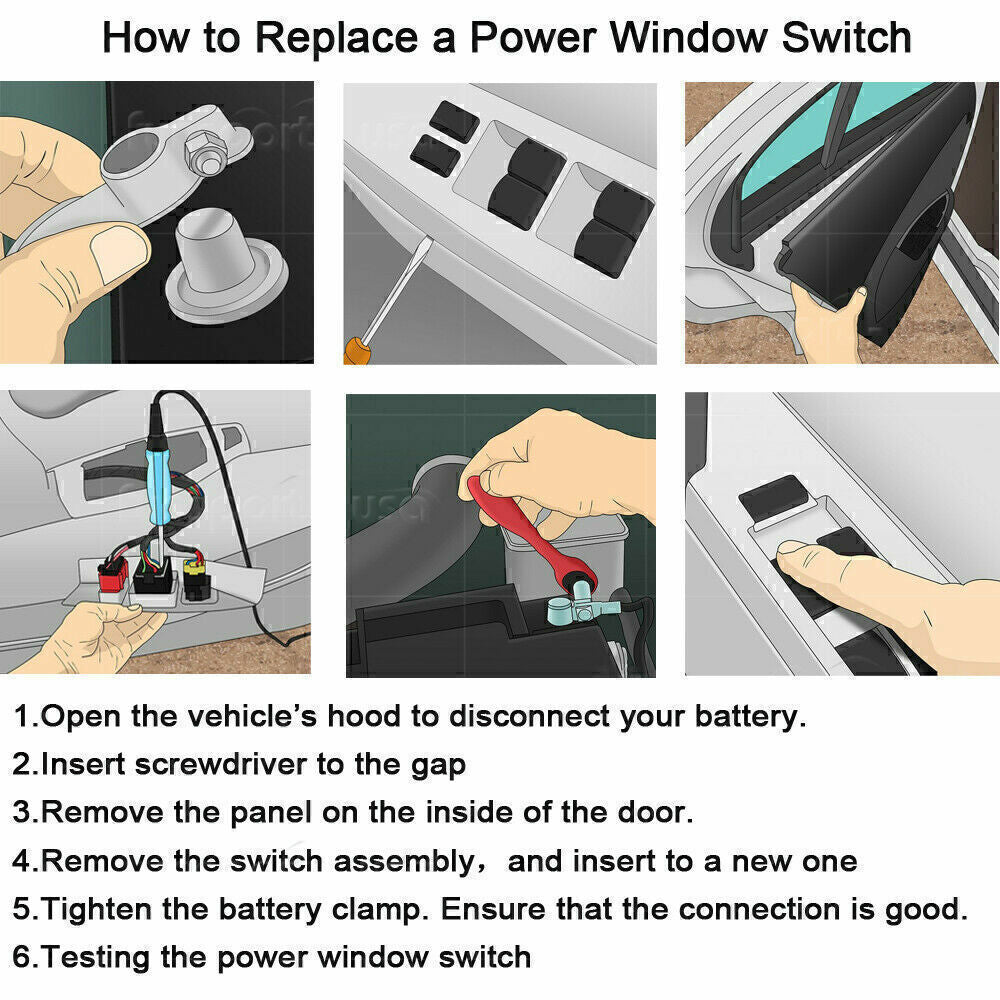 Master Power Window Switch for 07 -14 Chevrolet Silverado GMC Sierra Driver Side