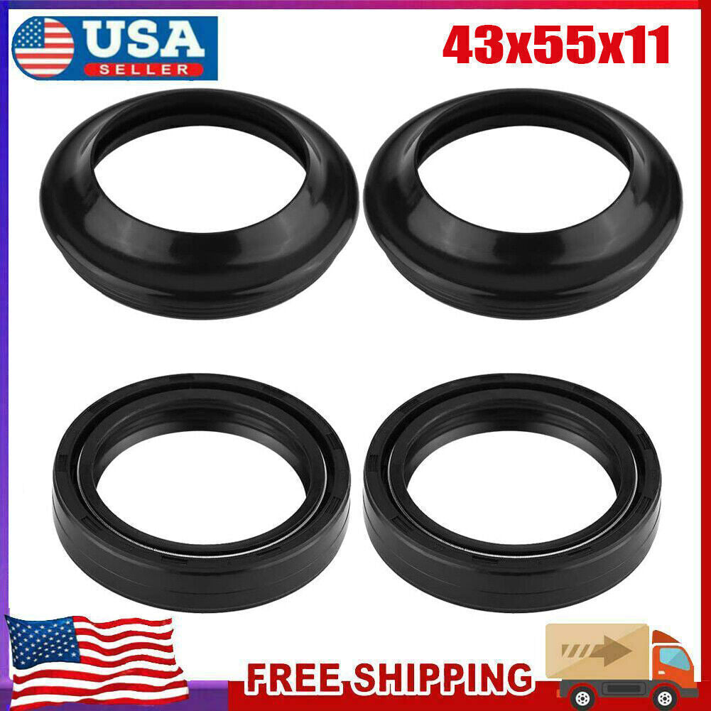 1 Set Front Fork Damper Shock Absorber Fork Dust And Oil Seal For Motorcycle US!