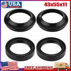 1 Set Front Fork Damper Shock Absorber Fork Dust And Oil Seal For Motorcycle US!