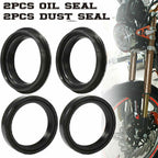 1 Set Front Fork Damper Shock Absorber Fork Dust And Oil Seal For Motorcycle US!