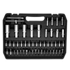 108Pcs Mechanics Tools - Kit 6-Point Socket Ratchet Wrench Set Repair Tool Case