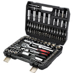 108Pcs Mechanics Tools - Kit 6-Point Socket Ratchet Wrench Set Repair Tool Case