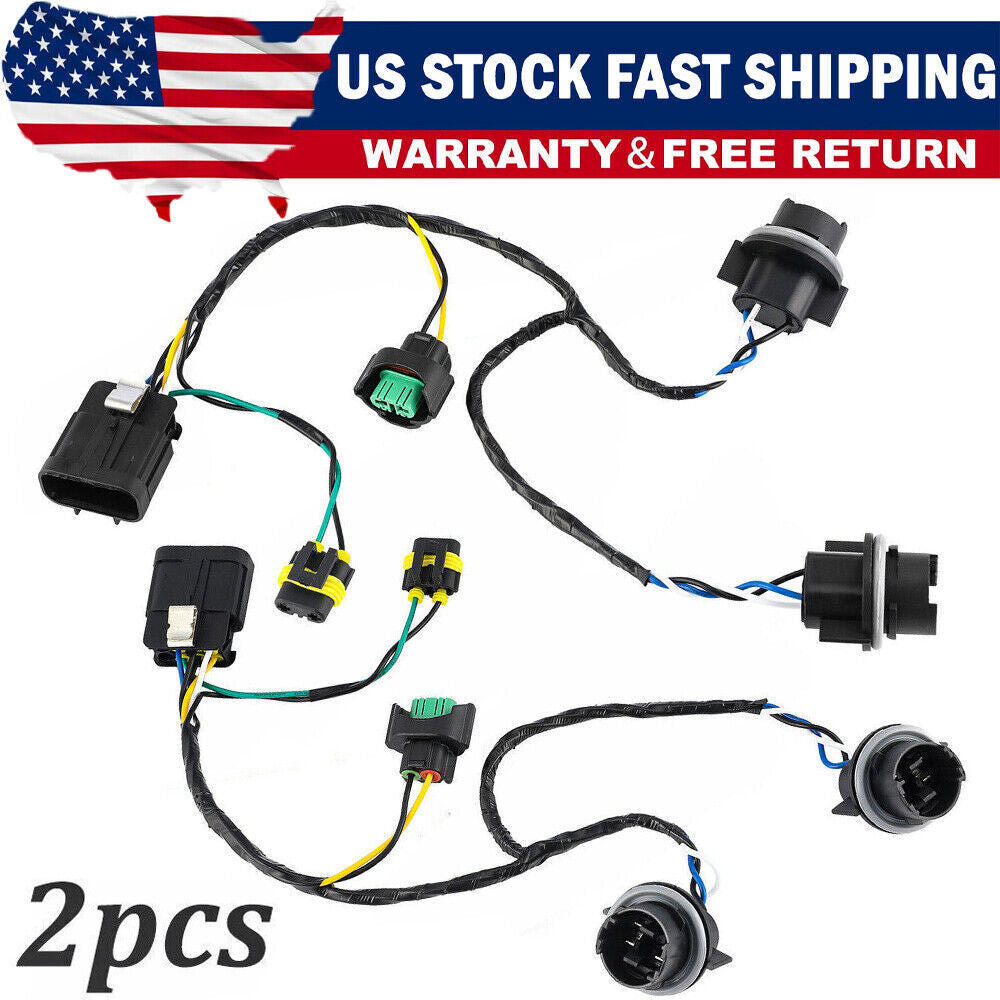 Headlight Wiring Harness x2 For 2007-2013 Chevrolet Silverado 2500 HD 25962806