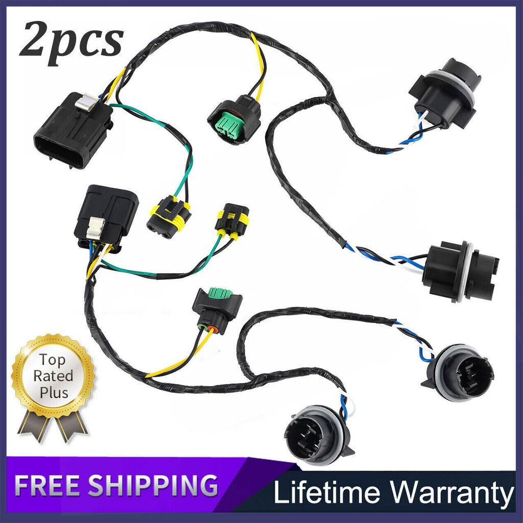 Headlight Wiring Harness x2 For 2007-2013 Chevrolet Silverado 2500 HD 25962806