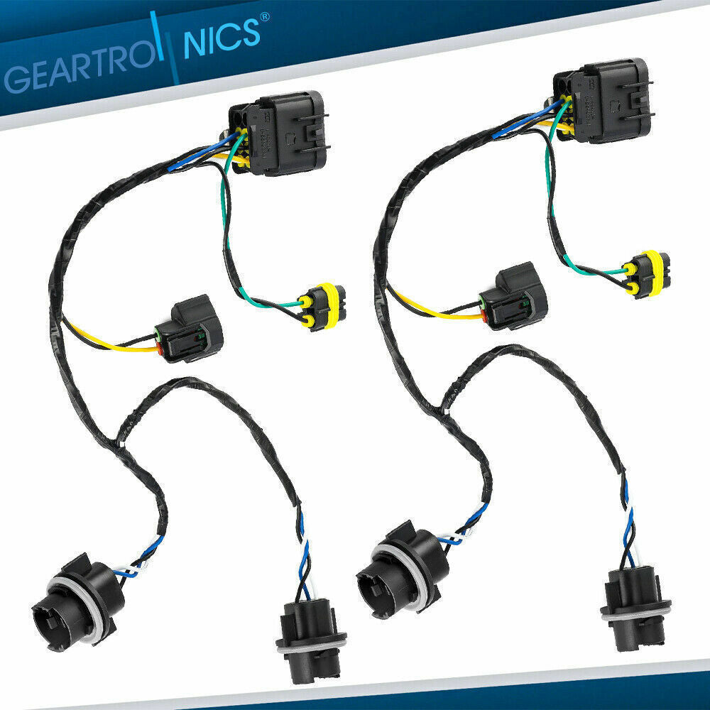 Headlight Wiring Harness x2 For 2007-2013 Chevrolet Silverado 2500 HD 25962806