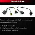 Headlight Wiring Harness x2 For 2007-2013 Chevrolet Silverado 2500 HD 25962806