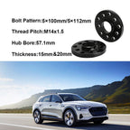 15mm+20mm 5x100/5x112 Hubcentric Wheel Spacers Adapters for VW Audi 57.1mm Invor