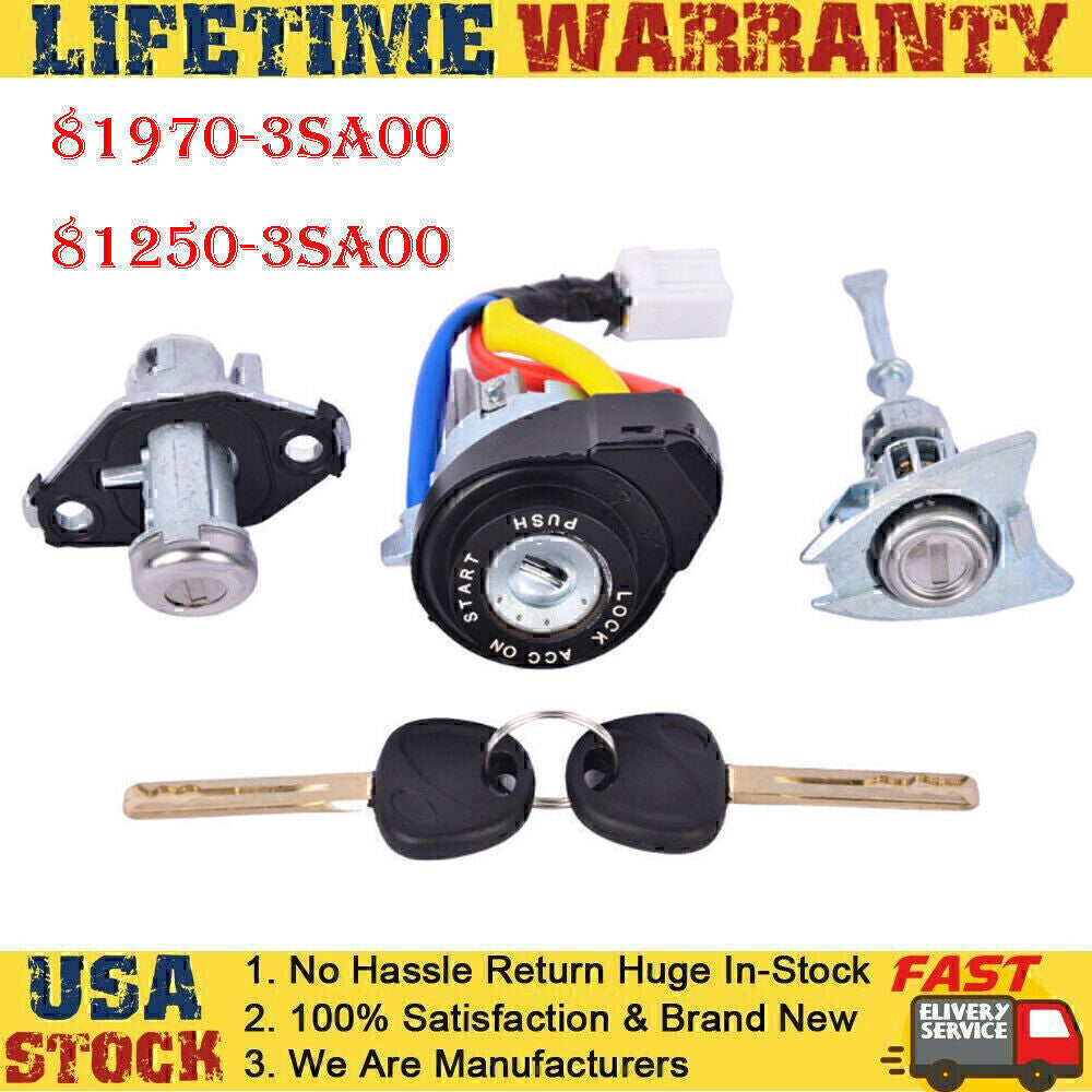 Ignition Switch Front Left Door Lock Barrel for 2009-2014 Hyundai Sonata*