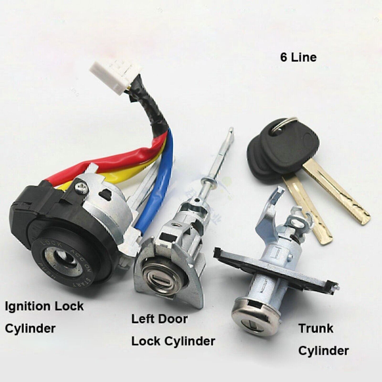 Ignition Switch Front Left Door Lock Barrel for 2009-2014 Hyundai Sonata*