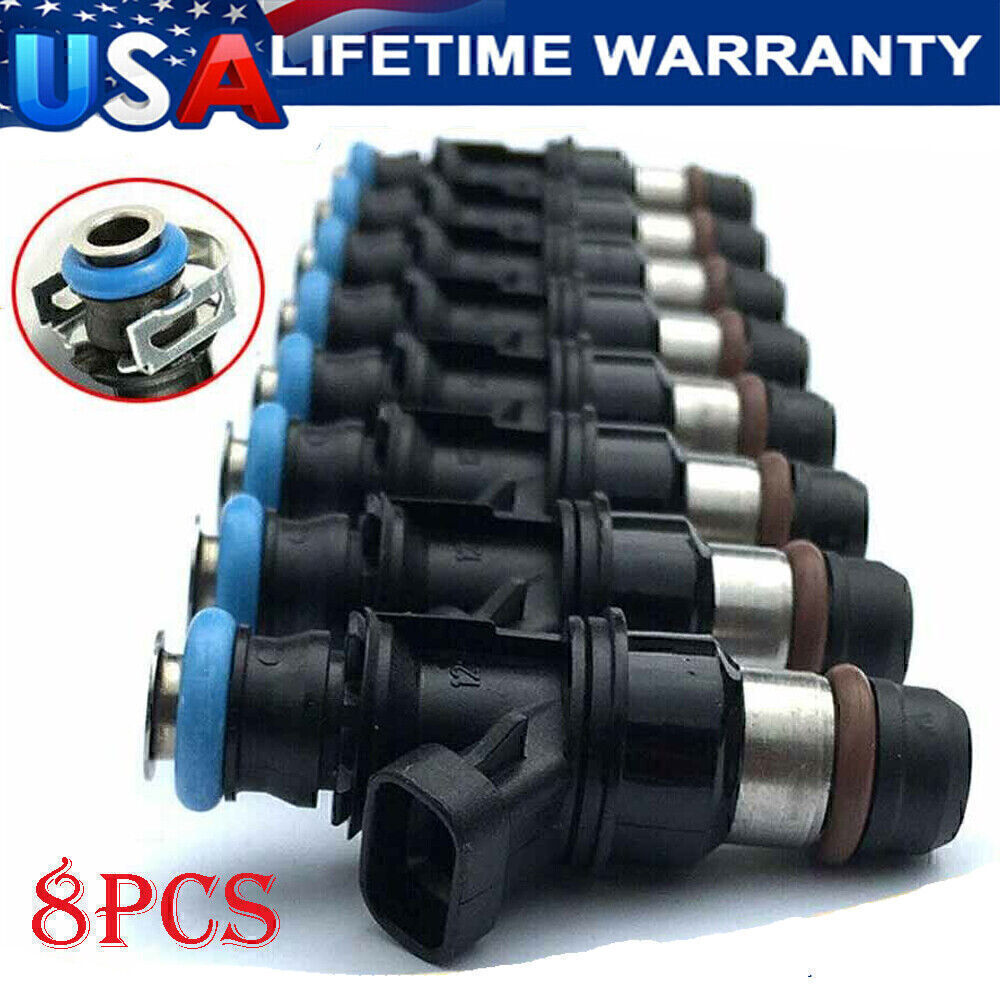 (8) DELPHI FUEL INJECTORS 25343789 FOR CHEVY GMC SILVERADO SUBURBAN 5.3L 6.0L US