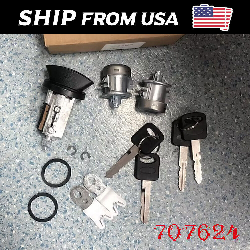 Door Lock Cylinders Set & Ignition Switch with Keys For 97-07 Ford F150/250/350