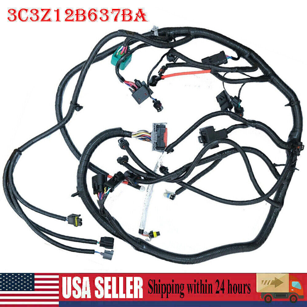 3C3Z12B637BA Engine Wiring Harness 2003 2004 for Ford Super Duty F250 F350 6.0L!