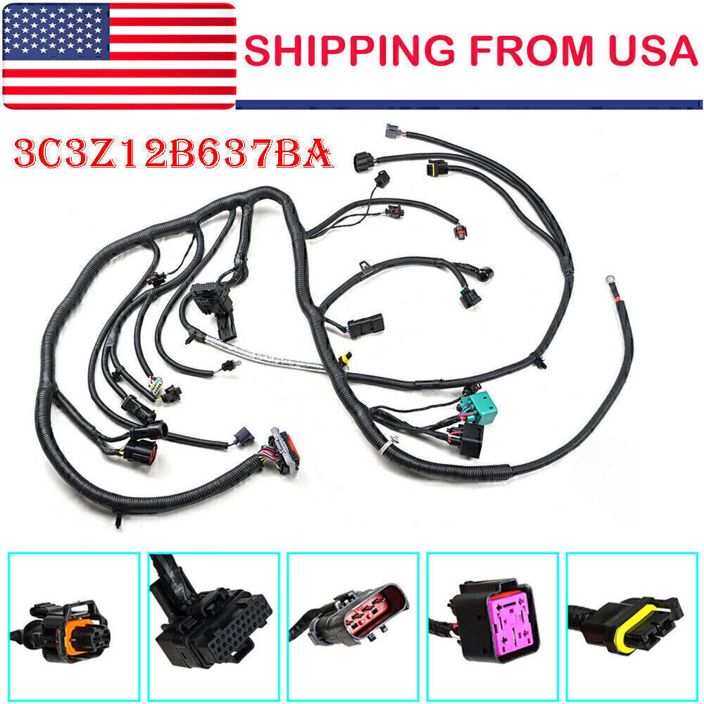 3C3Z12B637BA Engine Wiring Harness 2003 2004 for Ford Super Duty F250 F350 6.0L!