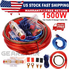 1500W Car Audio Cable Set Amp Amplifier Install RCA Subwoofer Sub Wiring 8 Gaug*