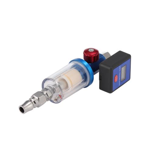 Spray Gun Digital Paint Air Pressure Regulator Gauge Water Trap Filter Evmaaahg