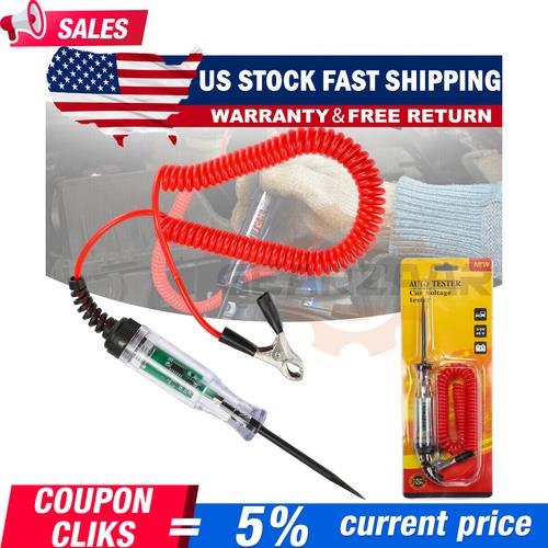 Circuit Tester Probe Light Voltage Pen Detector 3-48V Electric Car Fuse TestTool