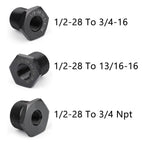 3PCS 1/2-28 to 3/4-16, 13/16-16, 3/4 NPT Thread Oil Filter Adapters Black US*