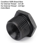 3PCS 1/2-28 to 3/4-16, 13/16-16, 3/4 NPT Thread Oil Filter Adapters Black US*