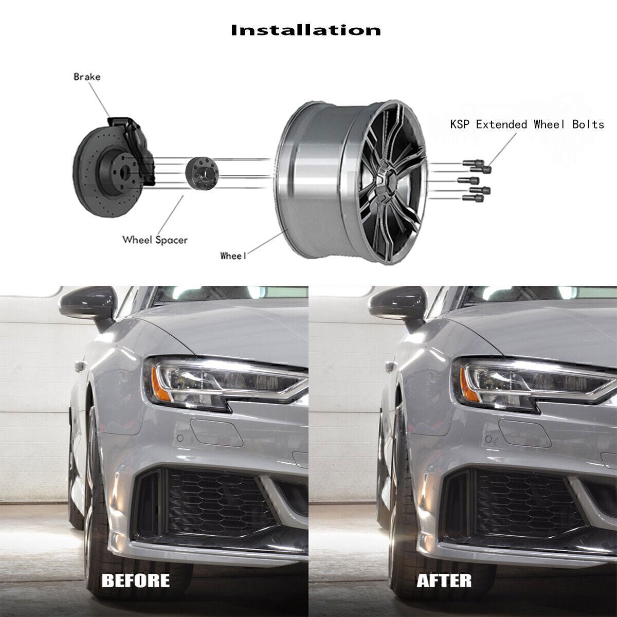 4x fit Audi VolksWagen Staggered 15 MM & 20 MM Wheel Spacers 5x100 5x112 57.1 Xm