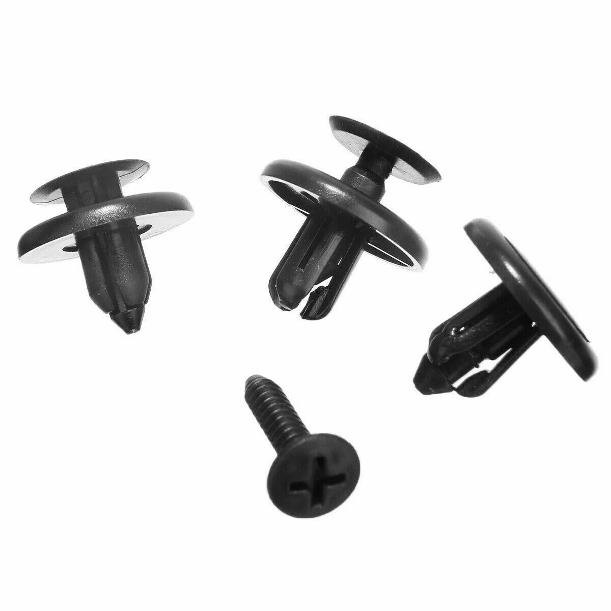 100x Trunk Screw Rivets Car Bumper Fender for Auto Plastic Fastener Clips-Set