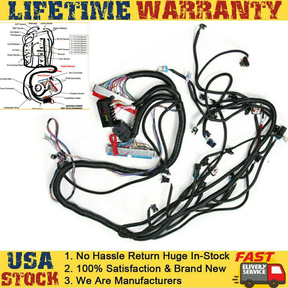 LS1 STANDALONE WIRING HARNESS T56 or Non-Electric Tran 4.8,5.3,6.0 1997-2006 DBC